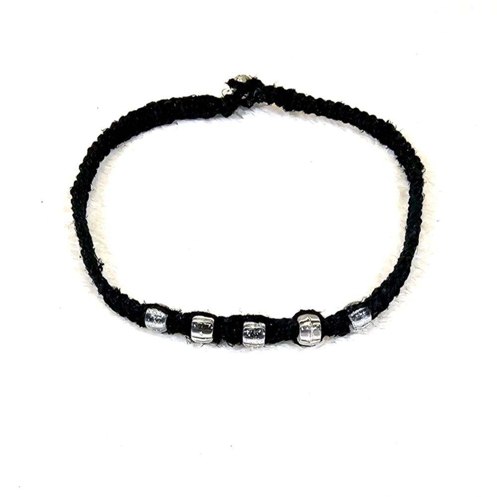 Hemp Choker W/Clear Beads